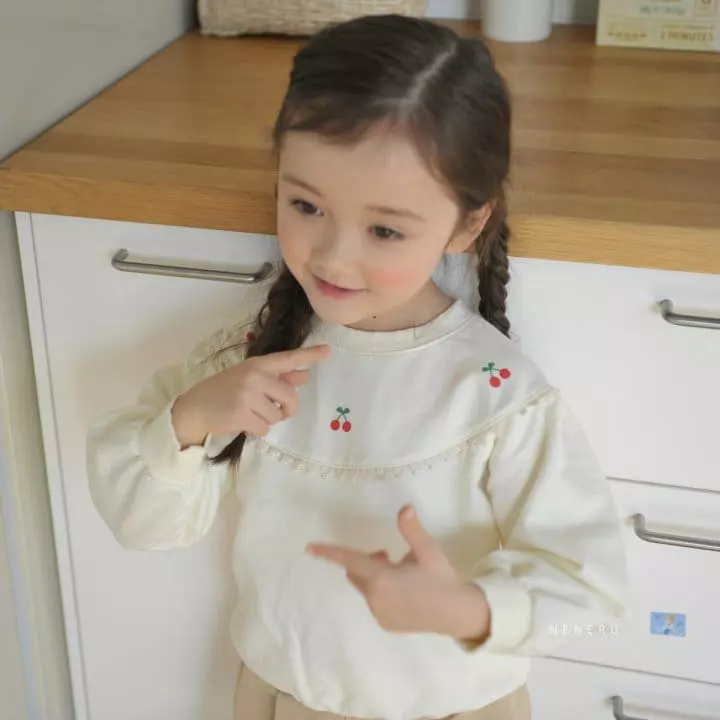 Neneru - Korean Children Fashion - #childofig - Color Cherry Tee - 2
