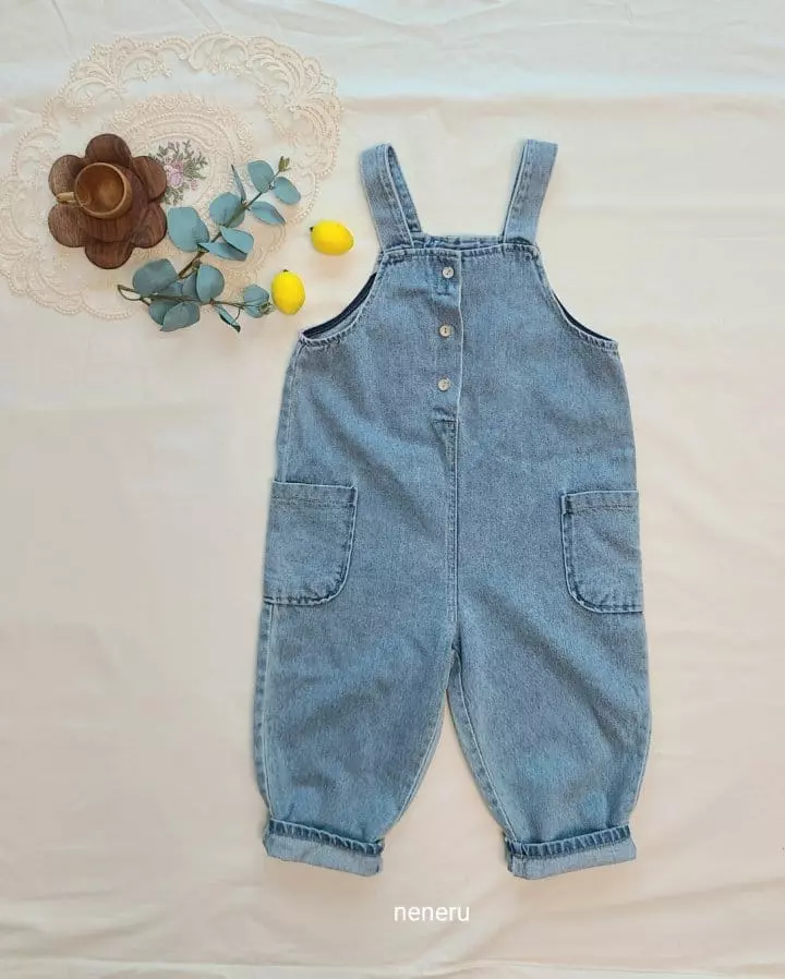 Neneru - Korean Children Fashion - #discoveringself - Nuk Denim Dungarees Pants - 2