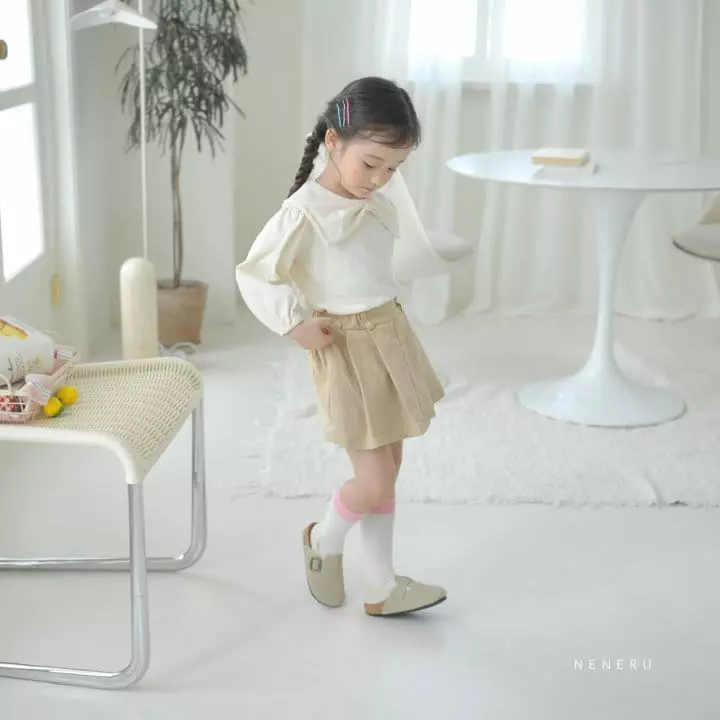 Neneru - Korean Children Fashion - #fashionkids - Belly Skirt Pants Beige - 9
