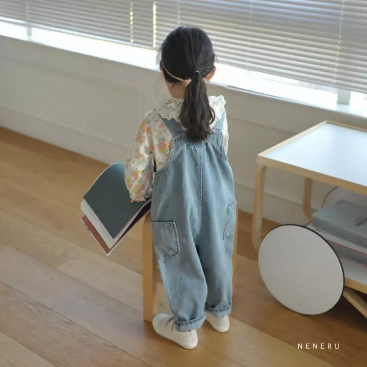 Neneru - Korean Children Fashion - #littlefashionista - Nuk Denim Dungarees Pants - 8