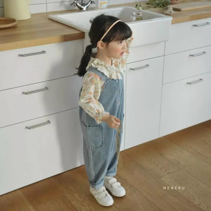 Neneru - Korean Children Fashion - #todddlerfashion - Nuk Denim Dungarees Pants - 12