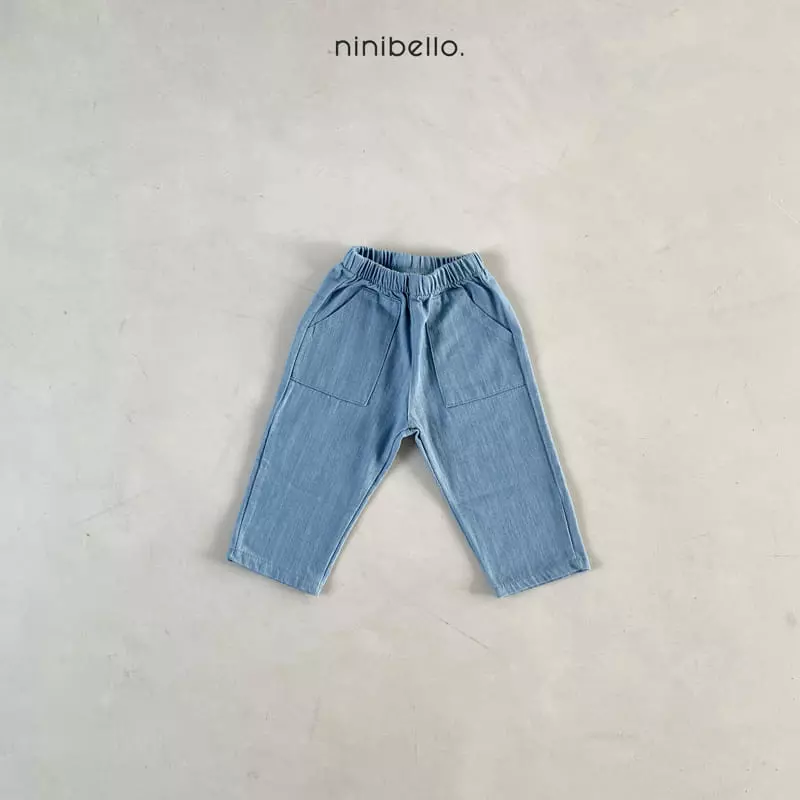 Ninibello - Korean Children Fashion - #discoveringself - Denim Pocket Jeans - 6