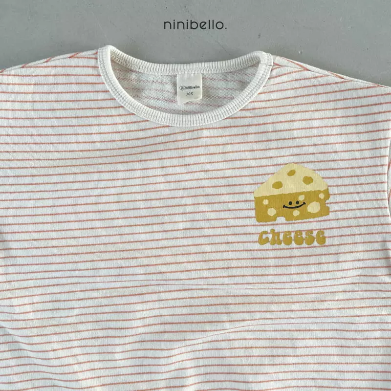Ninibello - Korean Children Fashion - #prettylittlegirls - Cheese Strips Tee - 6