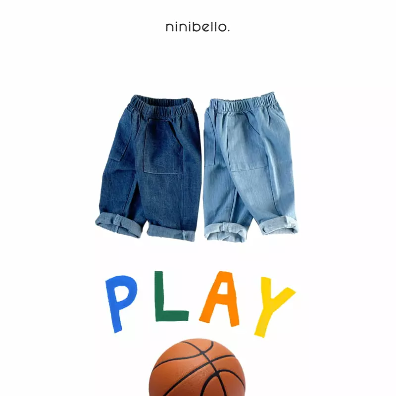 Ninibello - Korean Children Fashion - #prettylittlegirls - Denim Pocket Jeans