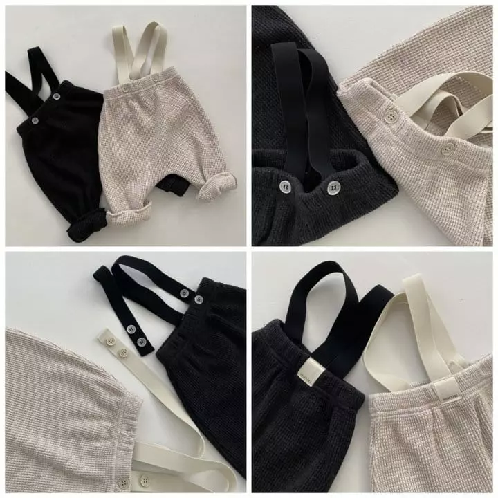 Nunubiel - Korean Baby Fashion - #babywear - Baby Croiffle Suspender Pants - 3
