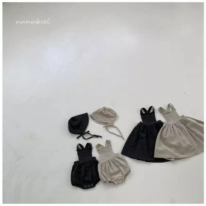 Nunubiel - Korean Children Fashion - #fashionkids - Oxford Suspender One-piece - 2