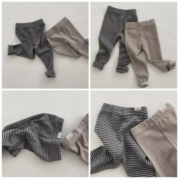 Nunubiel - Korean Children Fashion - #stylishchildhood - Strpes Leggings - 2