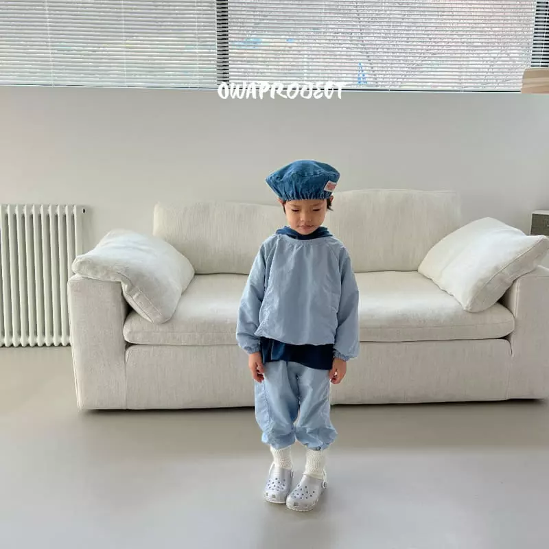 O Wa - Korean Children Fashion - #designkidswear - Denim Beret Hat - 5