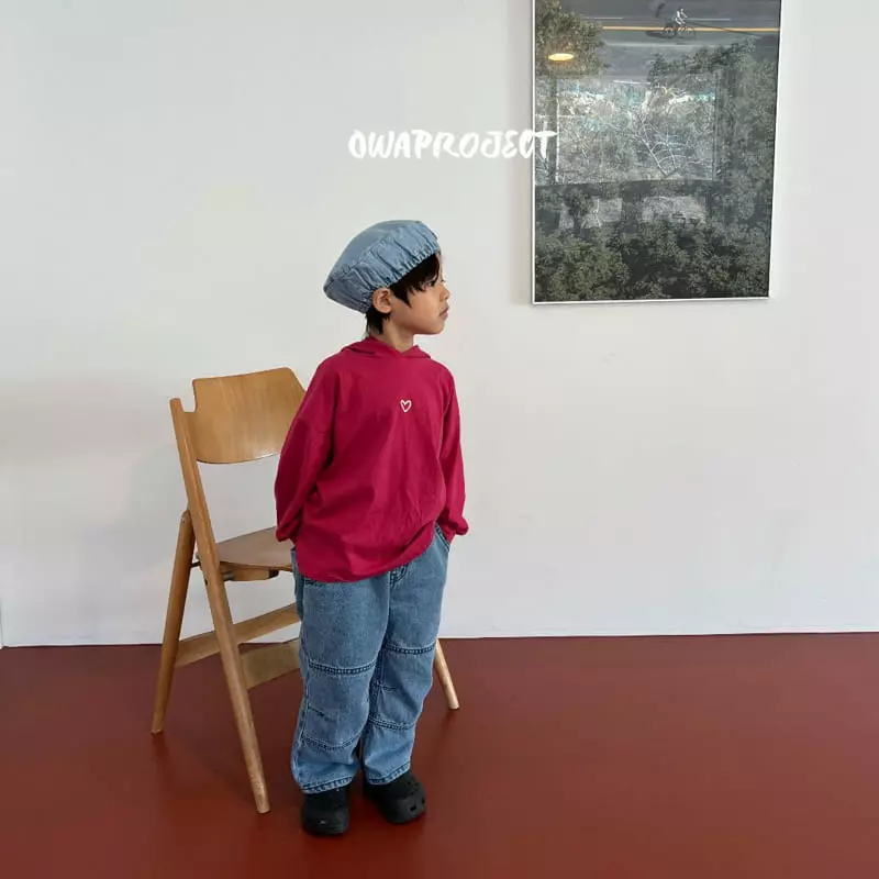 O Wa - Korean Children Fashion - #discoveringself - Single Hoody Tee - 2