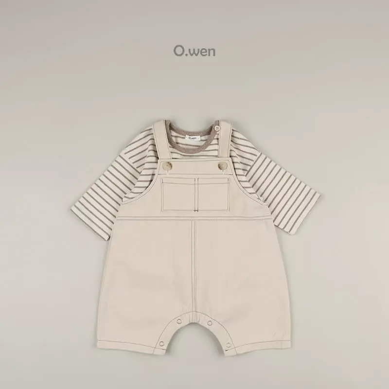 O Wen - Korean Children Fashion - #Kfashion4kids - Bebe Cotton Dungarees - 6