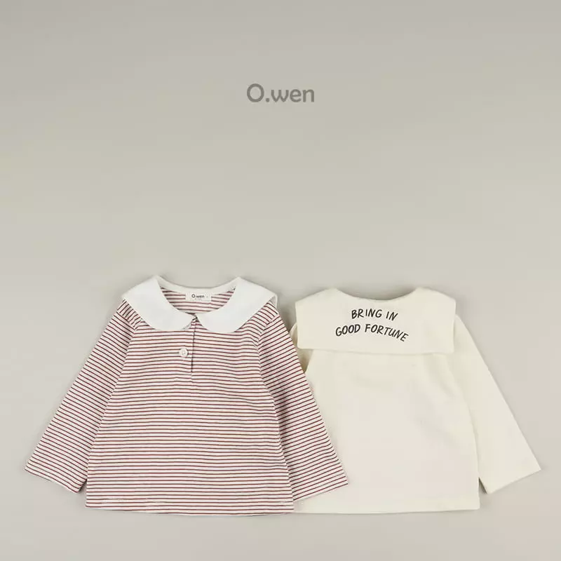 O Wen - Korean Children Fashion - #littlefashionista - Bebe Sailor Collar Tee - 5