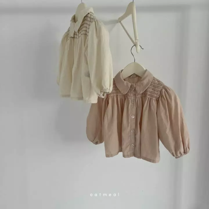 Oatmeal - Korean Children Fashion - #Kfashion4kids - Dana Smocked Blouse - 12