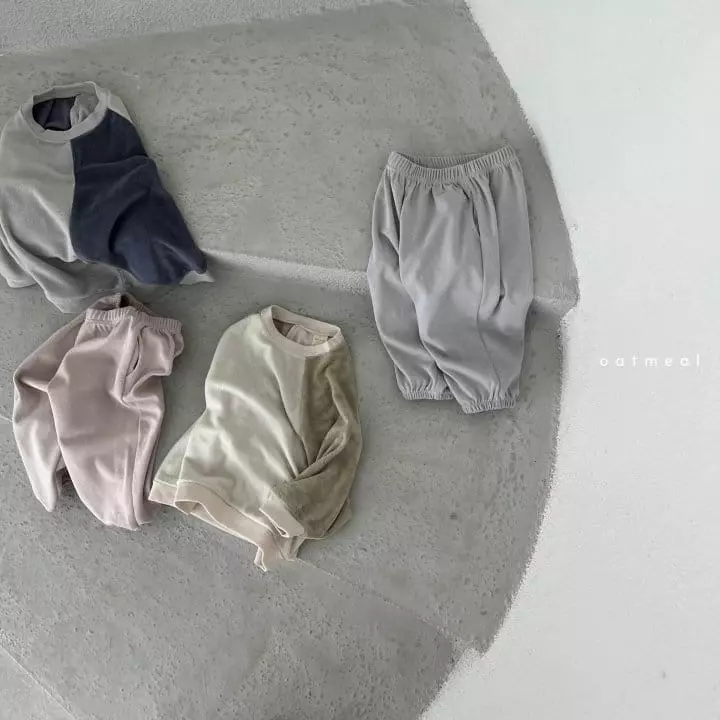Oatmeal - Korean Children Fashion - #Kfashion4kids - Labo Towel Raglan Sweatshirt - 7