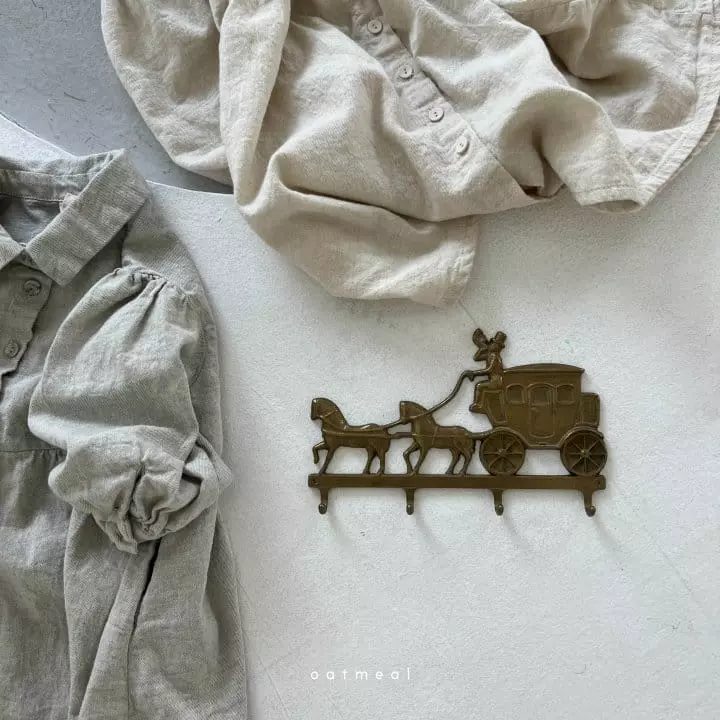 Oatmeal - Korean Children Fashion - #childofig - Maybe Collar One-piece - 7
