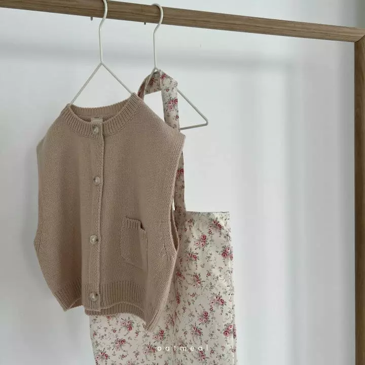 Oatmeal - Korean Children Fashion - #childrensboutique - Ov Knit Cardigan - 9