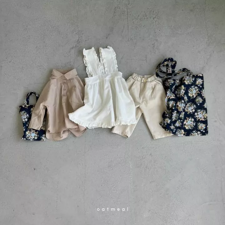 Oatmeal - Korean Children Fashion - #childrensboutique - Ember Henry Neck Blouse - 6