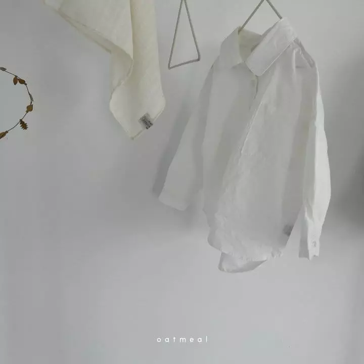 Oatmeal - Korean Children Fashion - #discoveringself - Ember Henry Neck Blouse - 8