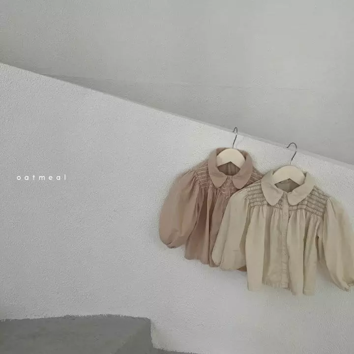 Oatmeal - Korean Children Fashion - #kidsstore - Dana Smocked Blouse - 10