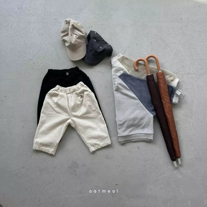 Oatmeal - Korean Children Fashion - #kidsstore - Labo Towel Raglan Sweatshirt - 5