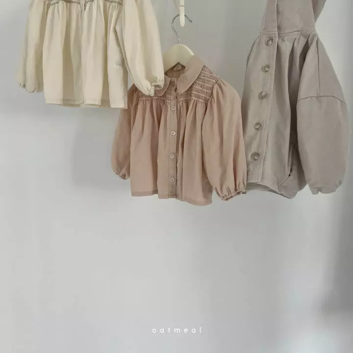 Oatmeal - Korean Children Fashion - #kidzfashiontrend - Dana Smocked Blouse - 11