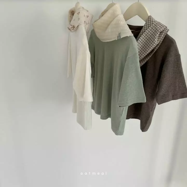 Oatmeal - Korean Children Fashion - #kidzfashiontrend - Bake Round Tee - 8