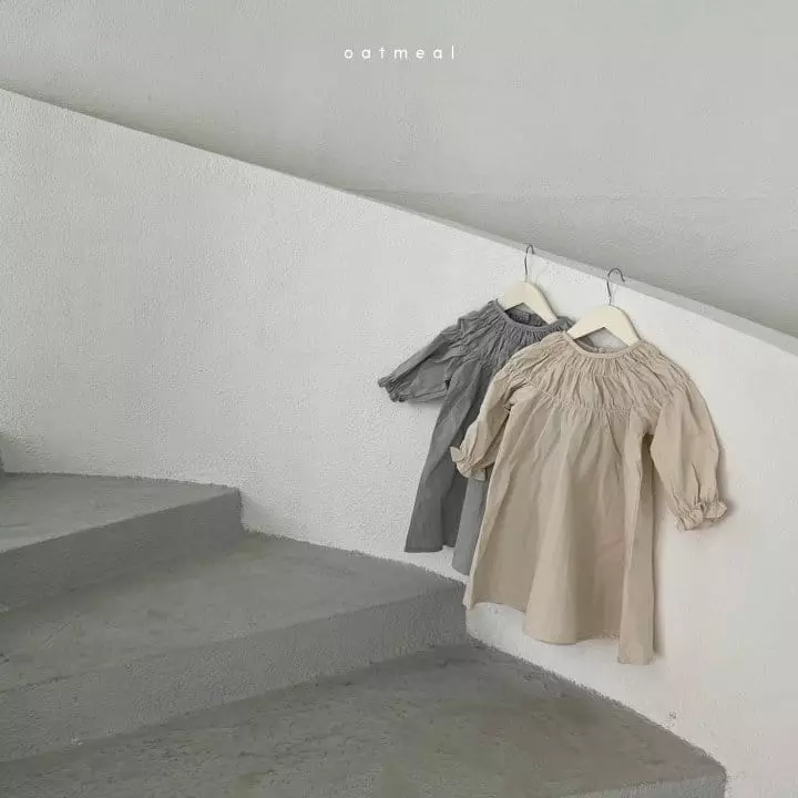 Oatmeal - Korean Children Fashion - #magicofchildhood - Adel Smocked One-piece - 6