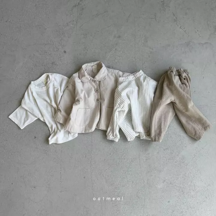 Oatmeal - Korean Children Fashion - #magicofchildhood - Bake Round Tee - 11