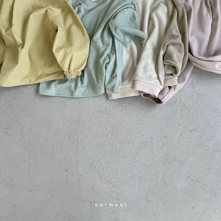 Oatmeal - Korean Children Fashion - #minifashionista - Labo Towel Raglan Sweatshirt - 10