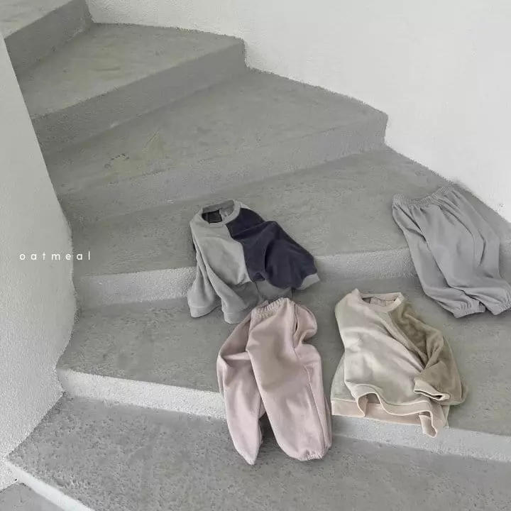 Oatmeal - Korean Children Fashion - #todddlerfashion - Labo Towel Raglan Sweatshirt - 12