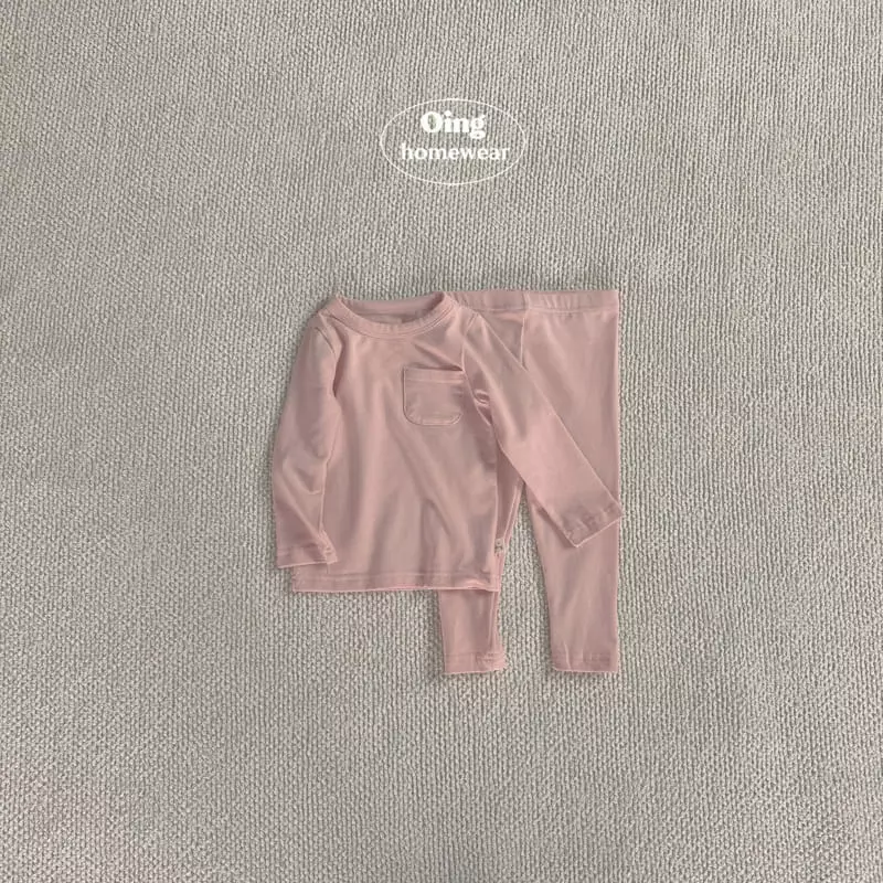 Oing - Korean Children Fashion - #Kfashion4kids - Milk Top Bottom Set
