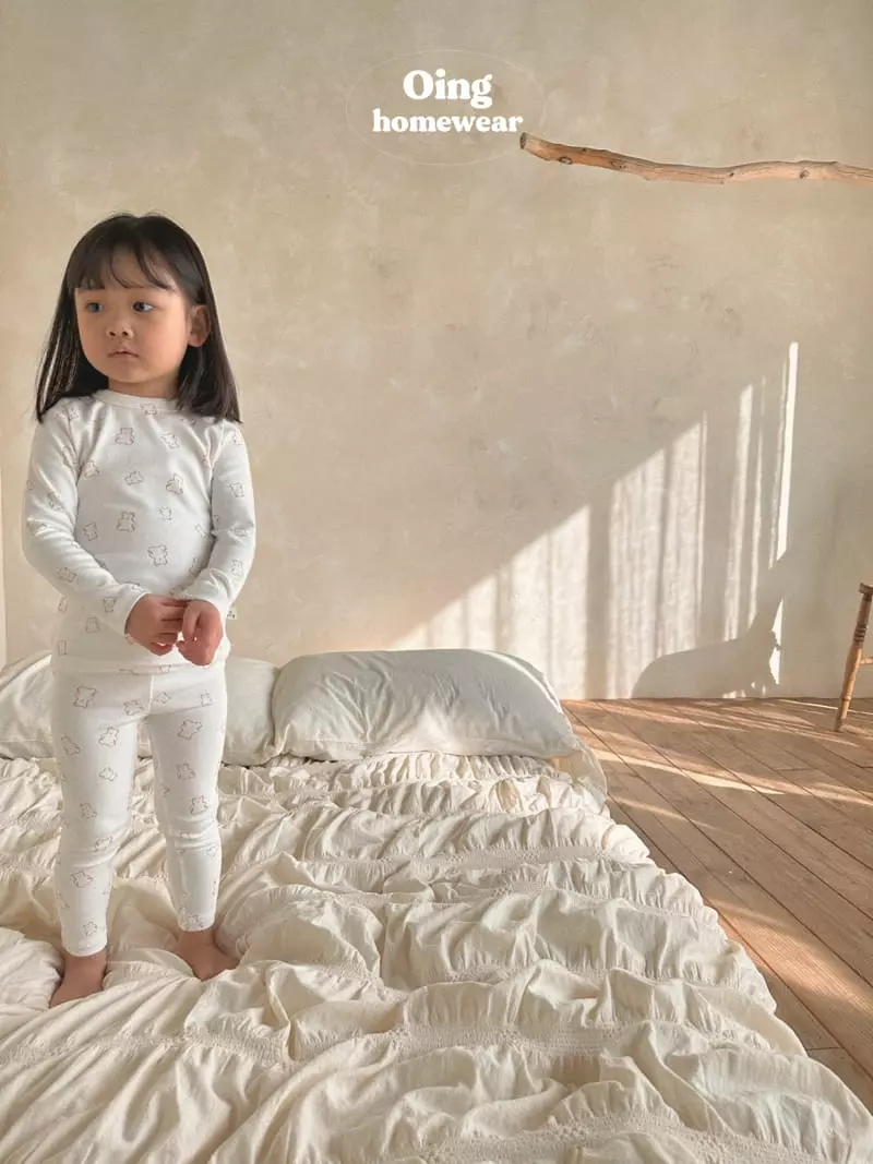 Oing - Korean Children Fashion - #Kfashion4kids - Teddy Top Bottom Set - 9