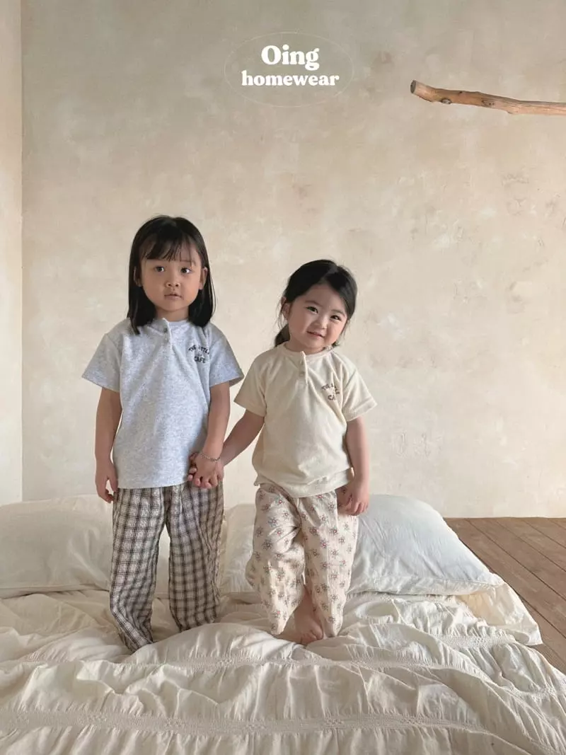 Oing - Korean Children Fashion - #Kfashion4kids - Towel Top Bottom Set - 6