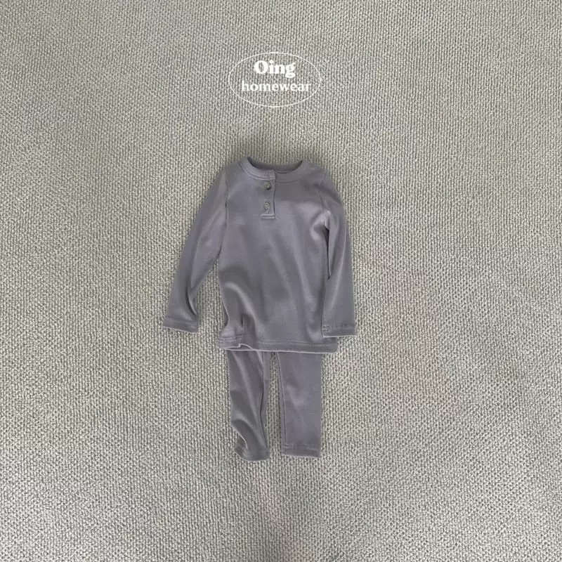 Oing - Korean Children Fashion - #childofig - Rib Button Top Bottom Set - 3