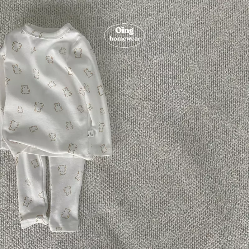 Oing - Korean Children Fashion - #designkidswear - Teddy Top Bottom Set - 3