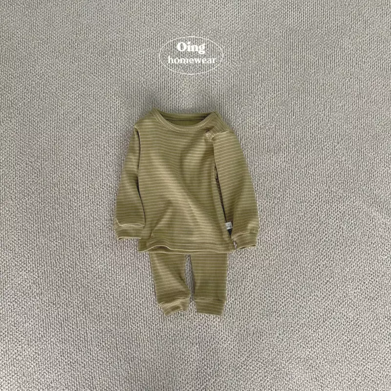 Oing - Korean Children Fashion - #magicofchildhood - Stripes Top Bottom Set