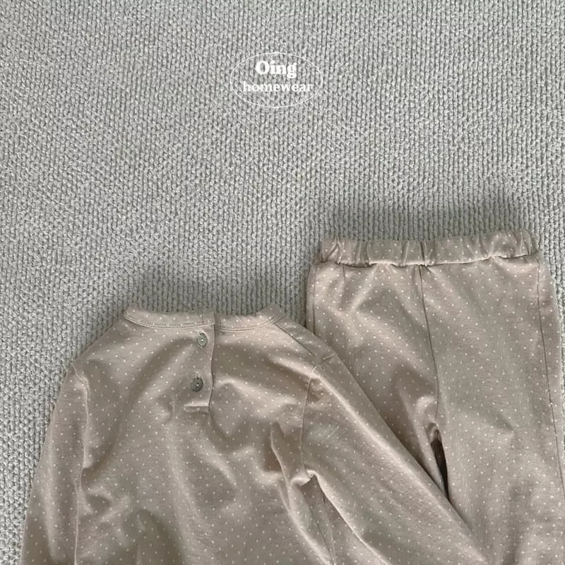 Oing - Korean Children Fashion - #magicofchildhood - Basic Dot Top Bottom Set - 6