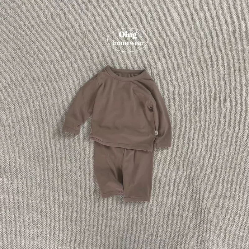 Oing - Korean Children Fashion - #littlefashionista - Mochi Piping Top Bottom Set - 4