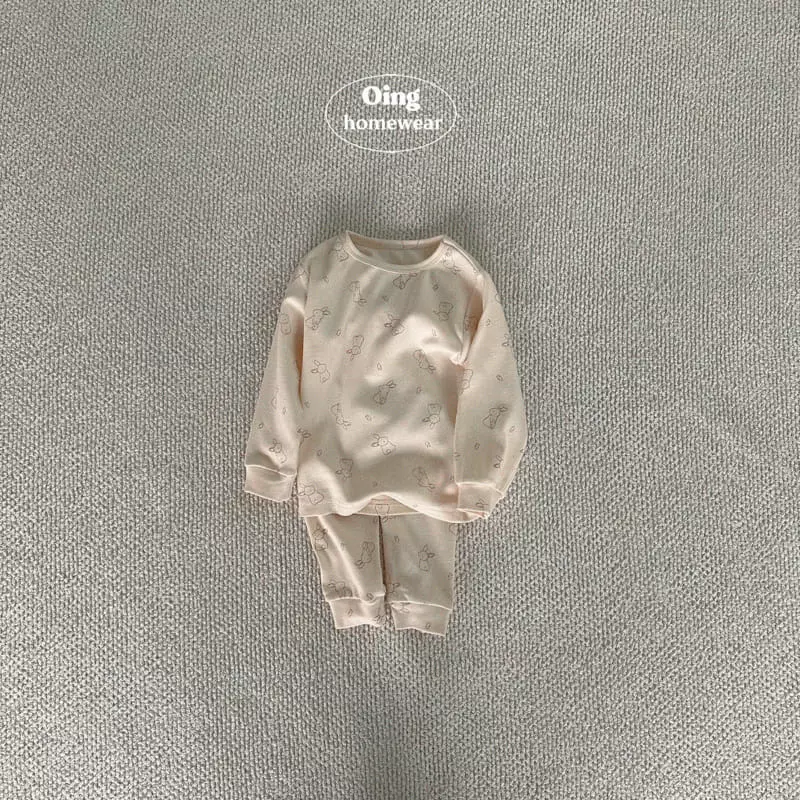 Oing - Korean Children Fashion - #todddlerfashion - Barnie Top Bottom Set - 4