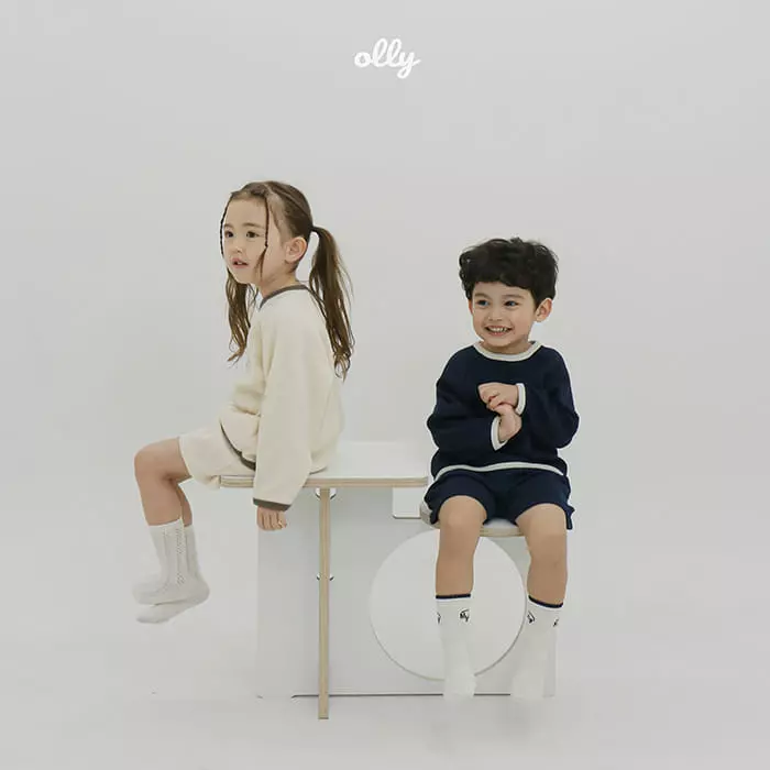 Ollymarket - Korean Children Fashion - #Kfashion4kids - Waffle Top Bottom Set - 7