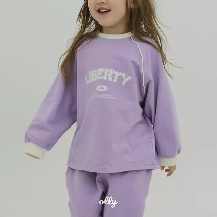 Ollymarket - Korean Children Fashion - #toddlerclothing - Liberty Sweatshirt Bottom Set - 6
