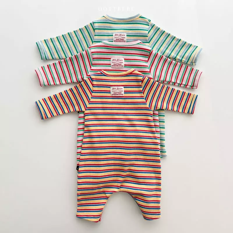 Oott Bebe - Korean Baby Fashion - #babyboutique - Tomato Rib Bodysuit Set - 4