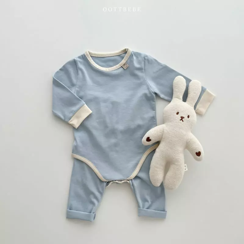Oott Bebe - Korean Baby Fashion - #babyfashion - Sticky Modal Bodysuit with Leggings - 11