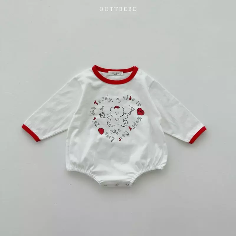 Oott Bebe - Korean Baby Fashion - #babyfever - Sketch Piping Bodysuit