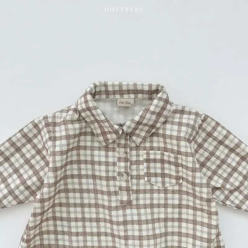 Oott Bebe - Korean Baby Fashion - #babylifestyle - Basic Check Bodysuit - 7