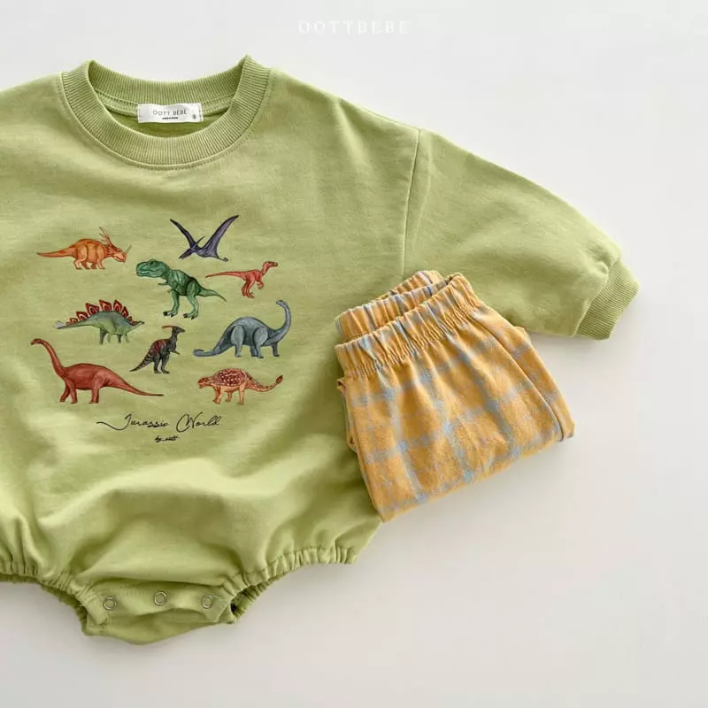 Oott Bebe - Korean Baby Fashion - #babyoninstagram - Dino World Bodysuit - 5