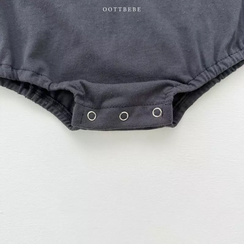 Oott Bebe - Korean Baby Fashion - #babyoutfit - Sketch Piping Bodysuit - 6