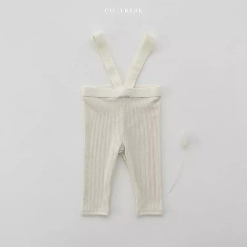 Oott Bebe - Korean Baby Fashion - #babyoutfit - Sweat Dungarees Leggings - 2