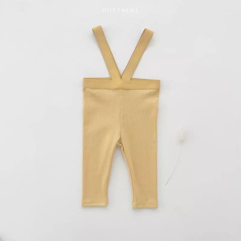 Oott Bebe - Korean Baby Fashion - #babyoutfit - Sweat Dungarees Leggings - 4