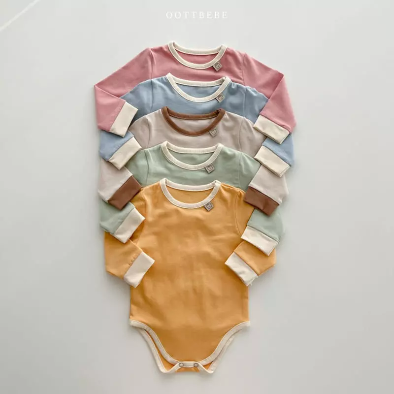 Oott Bebe - Korean Baby Fashion - #onlinebabyshop - Sticky Modal Bodysuit with Leggings - 6