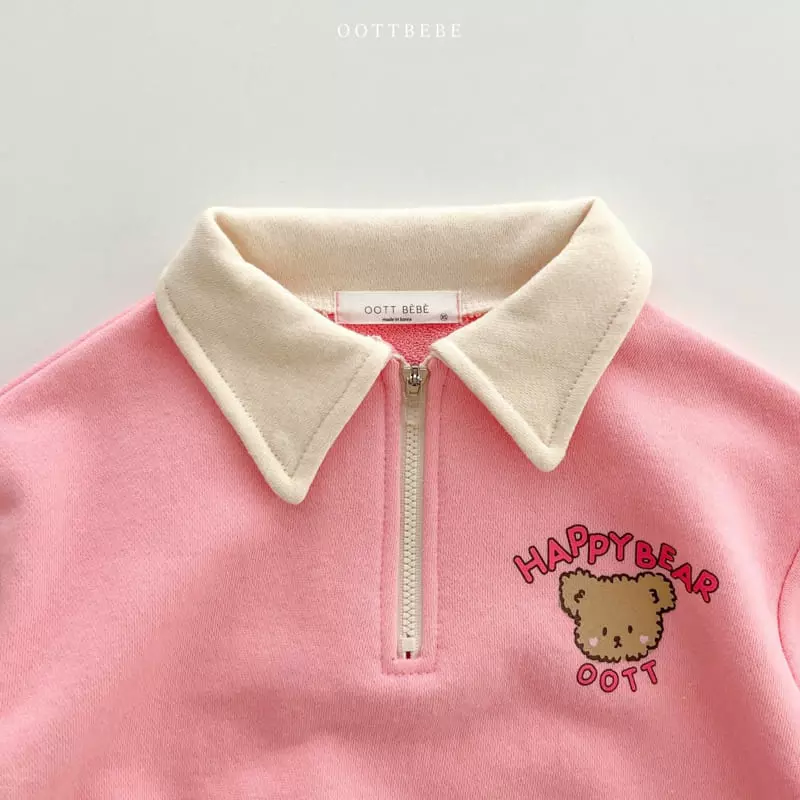 Oott Bebe - Korean Children Fashion - #Kfashion4kids - Happy Bear Collar Sweatshirt - 9